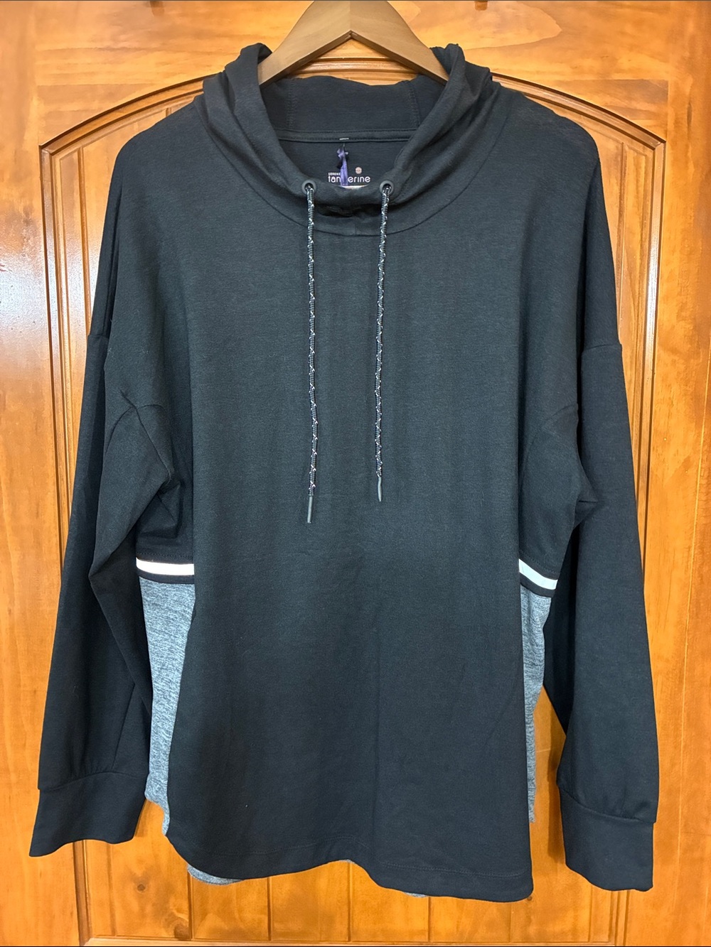 Tangerine Women's Cowl Neck Activewear Pullover Hoodie NWT 2XL